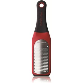 Microplane Artisan Series Rallador y Zester de queso (fino, rojo)