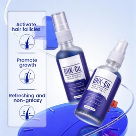 GHK-Cu Hair Growth Spray with Biotin & Panthenol - 30ml Scalp Treatment for Hair Thinning, Supports Hair Follicle Health & Volume, Non-Greasy Leave-In Formula for Men and Women