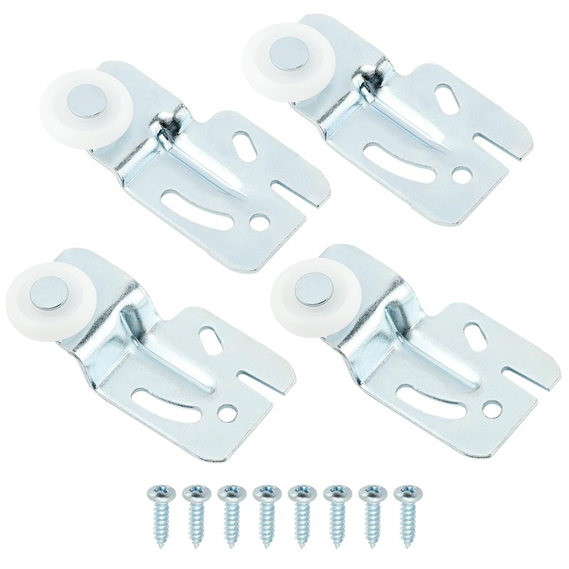 Closet Sliding Door Hardware Wardrobe Door Roller Kit, 4pcs Closet