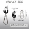 HhdvdyWgd 2Pcs Flagpole Clip Kit - Stainless Steel Adjustable Flag