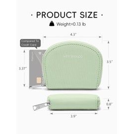 WESTBRONCO Mini Coin Purse for Women, RFID Blocking Accordion Wallet with 11 Card Slots, Slim Zipper Card Holder Coin Pouch for Travel & Everyday Use
