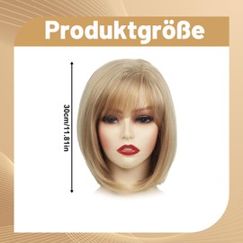 Blonde Wig, Short Blonde Wig for Women, Blonde Wig 30 cm Length, Short Hair Wig for Daily Use Styling and Special Occasions, Wigs for Party