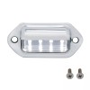 GCC 2.5" Front Rear Rectangular 4 White LED Chrome License