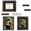 Frametory, 7x9 Diploma Frame with (Black/Gold) Double Mat or 11x14