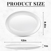 Dandat 24 Pcs Large Serving Platters Oval Trays White Plates
