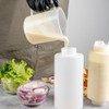 Restaurantware Inverted Plastic Squeeze Bottle with Refill and Dispensing Lids,