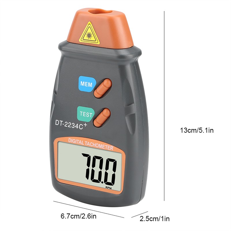 Digital Handheld Laser Tachometer Non Contact RPM Tester Speed Meter