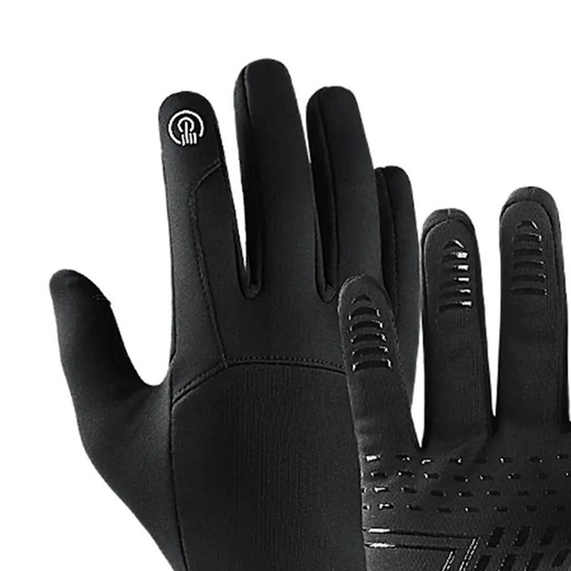 1 Pair Windproof Thermal Gloves Slip Resistant Touch Screen Warm