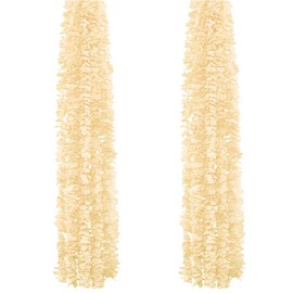 KingYH 10 Pieces 100 cm Artificial Flowers Garland Fake Silk Hydrangea Vine Hanging Garland Rattan Simulation Decoration Vine for Wedding Arch Balcony Outdoor Wedding Decoration Champagne