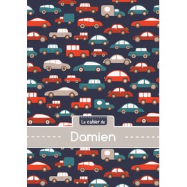 Le cahier de Damien: Le cahier de Damien - Blanc, 96p, A5 - Voitures