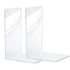 FSSTUD 2 Pieces Clear Acrylic Bookends Desk Bookshelf Ends Non-Slip