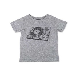 cuteandfunnykids Turntable Design No.3 - Cool Retro Music Baby Bodysuit (12 Months T-Shirt, Heather Grey)