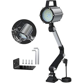 YouTeMei Double-Coloured LED Lathe Lamp, 18 W (1980/2340) Lumens, Flexible, Waterproof, Arm Lathe Lamp, for Sewing Machine, Lathe, Milling, Drill, Industrial Lighting (3000 K/6500 K