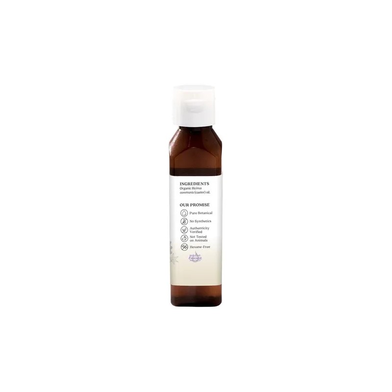 Aura Cacia aceite de ricino orgánico 118 ml | fortalece