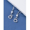 Dorunmo Heart Earrings 925 Sterling Silver Leverback Earrings Birthday Jewelry