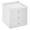 mDesign Makeup Organiser - Makeup Storage with 3 Drawers for