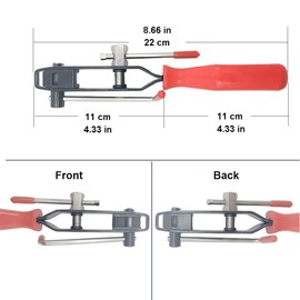 CV Boot Clamp Pliers CV Joint Ear Clamp Banding Tool with 12pcs Adjustable Axle Boot CV Joint Bands Drive Axle Shaft Joint Crimp Clamps Fit for Most Cars