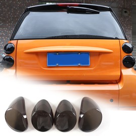 DIYUCAR Car Tail Light Lamp Cover Tail Light Protector Outdoor Decoration Accessories Compatible with Benz Smart 451 Fortwo 2009-2015