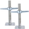 Scaffold 12" Adjustable Leveling Galvanized Screw Jack with Base Plate,