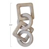 Creative Co-Op Mango Wood Chain Décor, Whitewashed