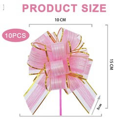 Jidyllic 10 Pack Pull Bows Large Satin Ribbon