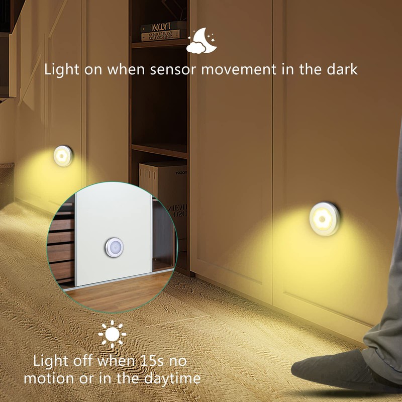 Oria Motion Sensor Light, 6-LED Night Light with Motion Sensor