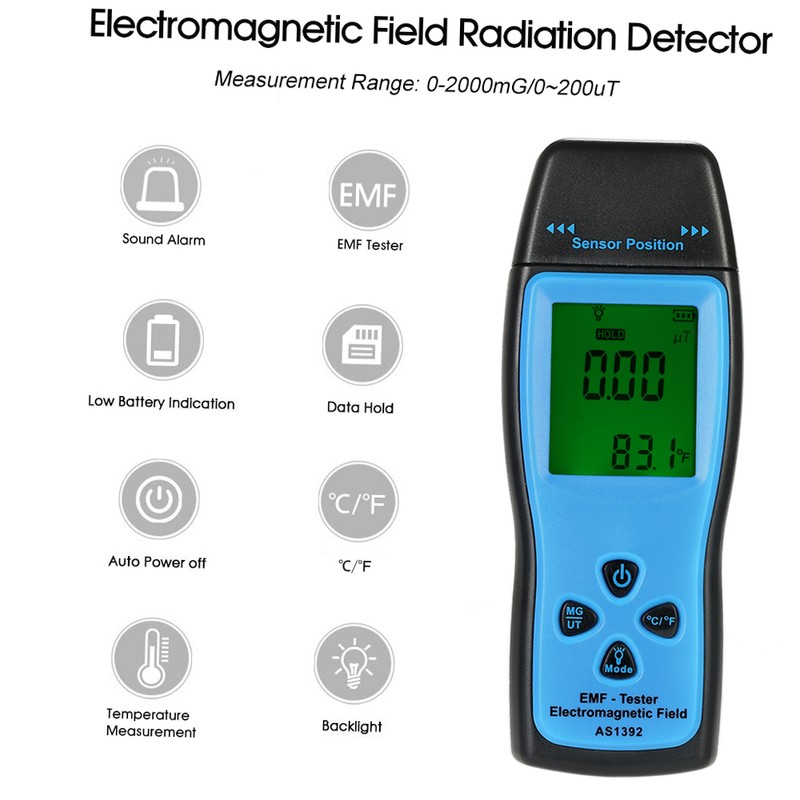 Handheld Mini Digital LCD EMF Tester Electromagnetic Field Radiation Detector