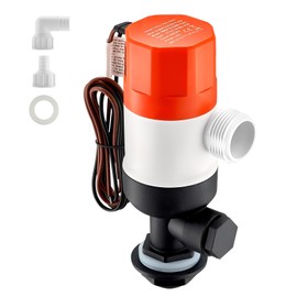 Happybuy Livewell Pump for Boat, 12V 800 GPH Straight Livewell Aerator Pump with Dual Inlet, ABA Housing & Detachable Motor Cartridge, Corrosion-Resistant Livewell/Baitwell Pump