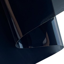 ONEART | 12 Gauge Clear Tinted Plastic Vinyl, 16"x48" See Through Vinyl Fabric-Black