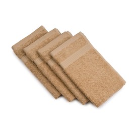 Gözze - Set of 4 New York Guest Towels, Luxuriously Soft and Absorbent, 100% Cotton, 30 x 50 cm - Maroon