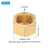PATIKIL 5/16" Brass Compression Cap Stop Valve Cap, 30Pcs Hex