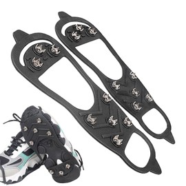Shoe Grippers for Snow | Anti-Slip Ice Cleats for Boots | 2pcs Fall-Proof Snow Shoe Spikes with 8 Studs Anti-Slip Easy -Off Crampons Outdoor Men Women Must-Have