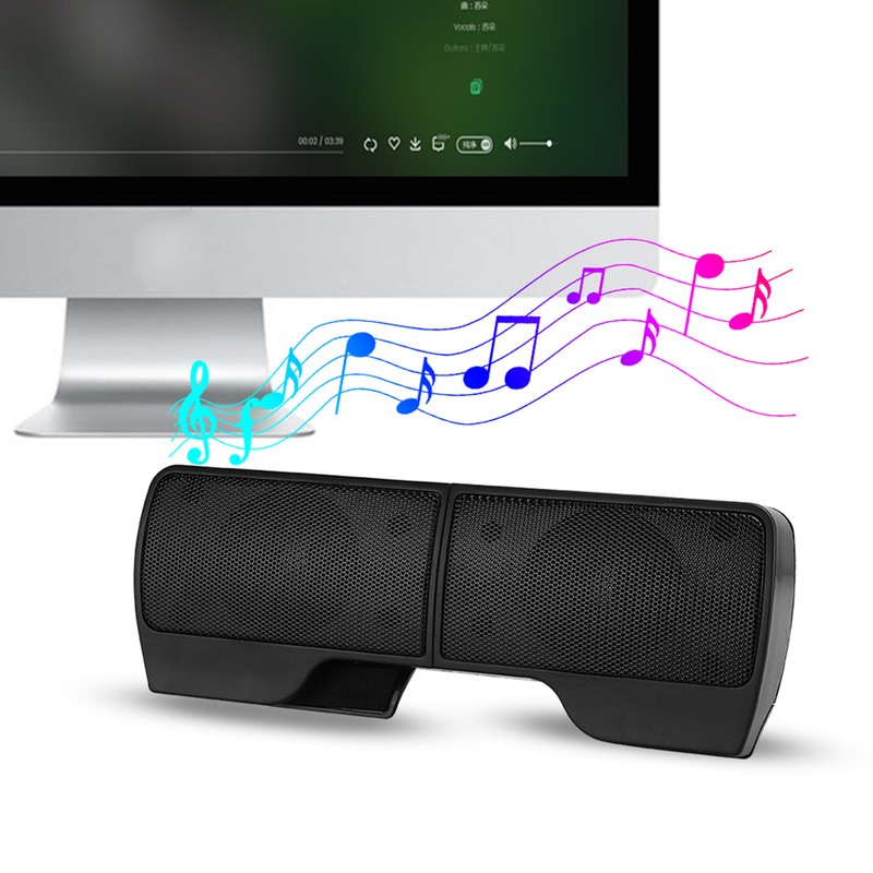 Laptop Soundbar USB Clip Screen Mini Desktop Portable 2.0 Audio