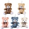 5 Pieces Mini Bear Plush Stuffed 4 Inch,Multicolor Soft Plush,Cuddly