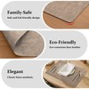 FROMHEART Faux Leather PU Placemats Set of 6 (Light Coffee,11.8"