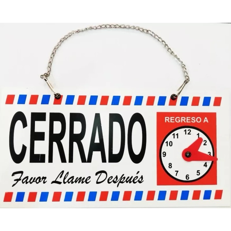 Letrero Abierto/ Cerrado Para Barbería