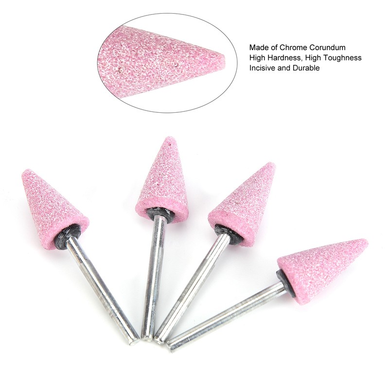 50 Pcs Grinding Bits Ceramic Triangular Cone Aluminum Oxide Grinding