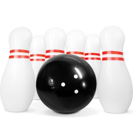 Novelty Place Inflatable Bowling Set for Kids & Adults one Ball with Six Pins