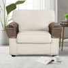 Leather Look Couch Arm Covers Set of 2 Armrest Covers