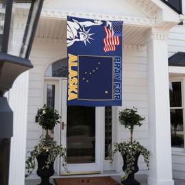 Pray For Alaska Flag Sign 4x6 Support Alaska Strong Flag Banner Tapestry For Festival Party Holiday No Flagstand P8