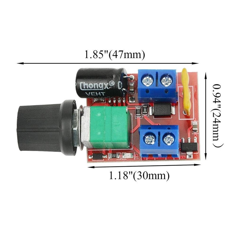 zalati Mini DC Motor PWM Speed Controller Board DC 5V-35V