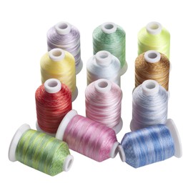 Simthread Multi Colours Polyester Machine Embroidery Thread - 1,000 Metres