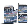 Socira to My Wife Oven Mitts and Pot Holder Sets,