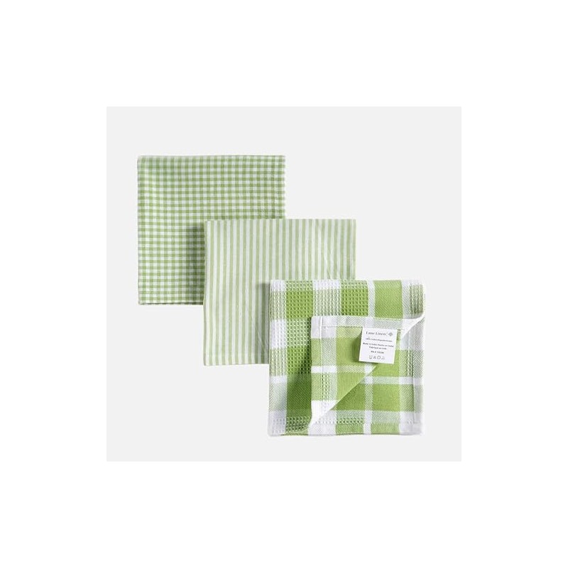 LANE LINEN Premium Cotton Kitchen Dish Towels - 6 Pack