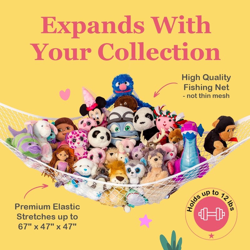 Lilly's Love Teddy Hammock - Toy Storage for Soft Stuffed