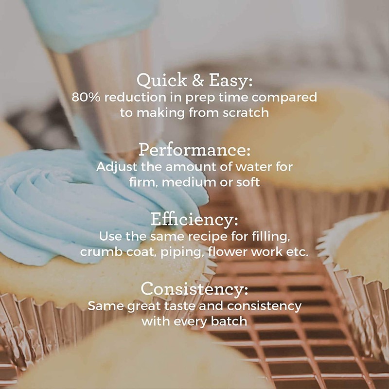 Satin Ice Bright White Buttercream Icing Mix For Cake Decorating