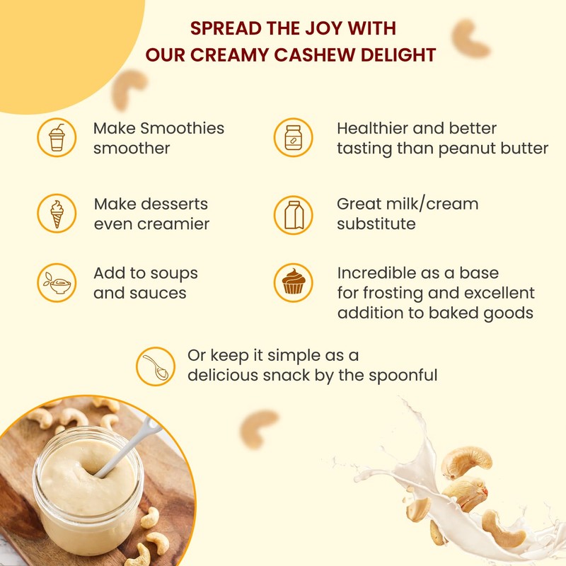 Wellbee's Raw Cashew Butter Cream, No Sugar Added, Non GMO,