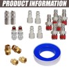 PRITOK 19 Pcs 1/4" BSP Euro Air Fitting Air Line