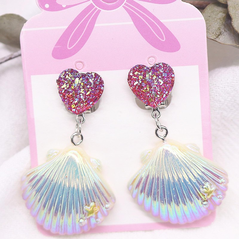 Seashell Earrings Seashell Clip on Earrings Dainty Shell Earrings for