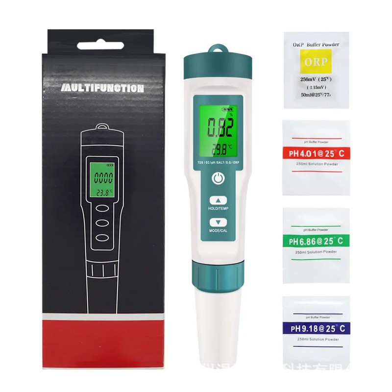 10-in-1 Water Quality Tester for Aquariums & Pools – Digital